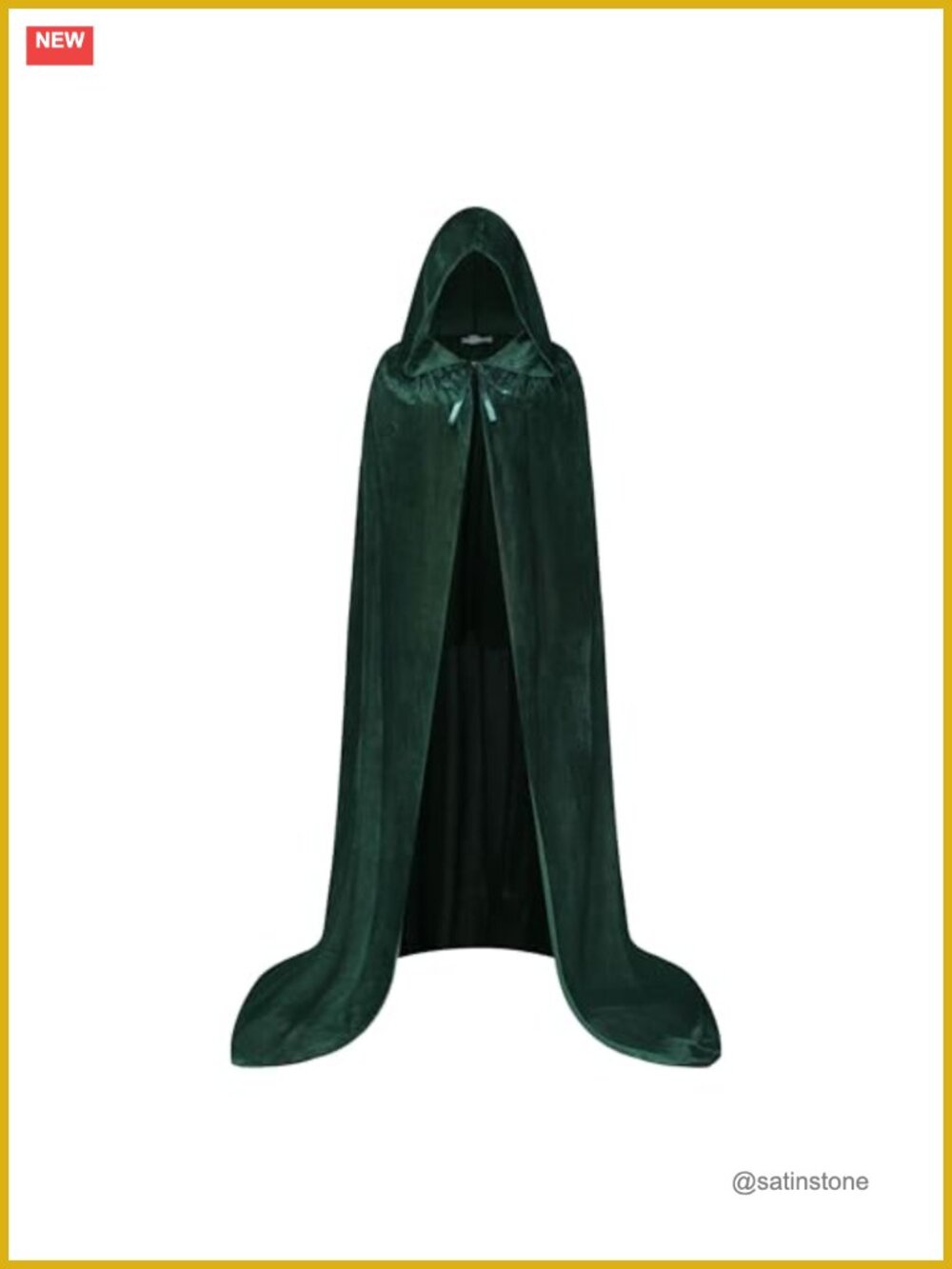 Velvet Hooded Cape Cloak for Halloween Vampire Witch Costume